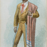 Jesús Martínez Carrión (1860-1906) - "Hombre con Serape 1", Watercolor Painting, c.1900
