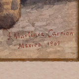 Jesús Martínez Carrión (1860-1906) - "El Boracho", Watercolor Painting, c.1901