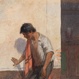 Jesús Martínez Carrión (1860-1906) - "El Boracho", Watercolor Painting, c.1901