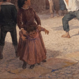 Jesús Martínez Carrión (1860-1906) - "Niño Jugando con un Judas", Watercolor Painting, c.1901