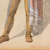 Jesús Martínez Carrión (1860-1906) - "Hombre con Serape", Watercolor Painting, c.1900