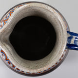 Antique Mexican Colorful Talavera Pitcher C.1850-1880