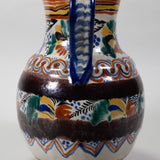 Antique Mexican Colorful Talavera Pitcher C.1850-1880