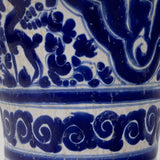 Ysauro Uriarte - Antique Puebla Mexican Talavera Deer Vase, c.1900
