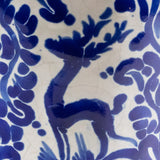 Ysauro Uriarte - Signed Antique Mexican Talavera Deer Vase, c.1900