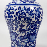 Ysauro Uriarte - Signed Antique Mexican Talavera Deer Vase, c.1900