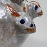 Dolores Porras - Vintage Animal Heads Pottery Vase