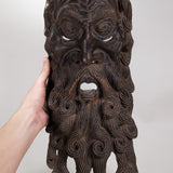 Antique Guerrero Mexican Carved Wood Barbones Dance Mask