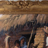 Joe Duncan Gleason (1881-1959, California) - "The Orange Market, Natlapa, Mexico" Painting, C.1939