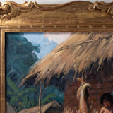 Joe Duncan Gleason (1881-1959, California) - "The Orange Market, Natlapa, Mexico" Painting, C.1939