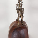 Pal Kepenyes - Signed Mid-Century Modern Brutalist Wolf/Coyote Brass Sculpture, C.1970s
