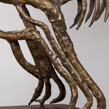 Pal Kepenyes - Signed Mid-Century Modern Brutalist Wolf/Coyote Brass Sculpture, C.1970s