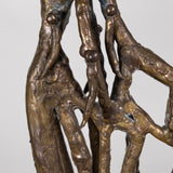 Pal Kepenyes - Signed Mid-Century Modern Brutalist Wolf/Coyote Brass Sculpture, C.1970s