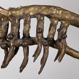 Pal Kepenyes - Signed Mid-Century Modern Brutalist Wolf/Coyote Brass Sculpture, C.1970s