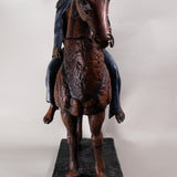 Sergio Bustamante - Signed Polychromed Ceramic Equestrian Sculpture