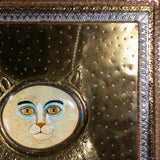 Sergio Bustamante - Important Multi-Material Golden Cat Wall Art, #8/100