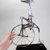 Mario Martin del Campo (b.1945, Guadalajara) - Surrealist Sterling Silver Sculpture, Penny-Farthing Bicycle