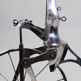 Mario Martin del Campo (b.1945, Guadalajara) - Surrealist Sterling Silver Sculpture, Penny-Farthing Bicycle