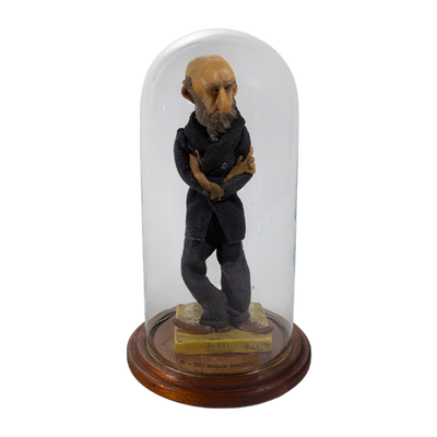 Luis Hidalgo (1901-1986) - "Dr. Atl" Wax Figure with Glass Dome, Dated 1933