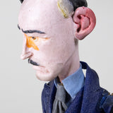 Luis Hidalgo (1901-1986) - "Eugene O'Neill" Wax Figure with Glass Dome, Dated 1928