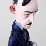 Luis Hidalgo (1901-1986) - "Eugene O'Neill" Wax Figure with Glass Dome, Dated 1928