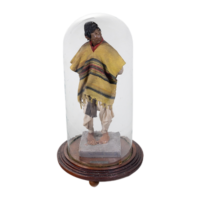 Luis Hidalgo (1901-1986) - "Don Crisanto Peres" Wax Figure with Glass Dome