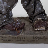 Luis Hidalgo (1901-1986) - "El Pato" Mexican Wax Figure with Glass Dome, Dated 1920
