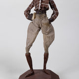 Luis Hidalgo (1901-1986) - "Charles Lindbergh" Mexican Wax Figure with Glass Dome, Dated 1927