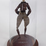 Luis Hidalgo (1901-1986) - "Charles Lindbergh" Mexican Wax Figure with Glass Dome, Dated 1927