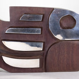 Alfredo Zalce - MCM Silver Accented Wood Carved Fish Sculpture