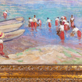 Humberto Garavito (1897-1970, Guatemala) - View of Lake Atitlan Oil Painting, C.1920-30s