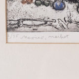 Max Pollak (1886-1970) - "Mexico Market" Etching Print