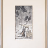 Max Pollak (1886-1970) - "Mexico Market" Etching Print