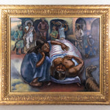 George Biddle (1885-1973) - "Shot By Bandits" Oil Painting