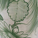 c.1940's Large Tonala Resplendent Quetzal Birds and Floral Pottery Floor Vase