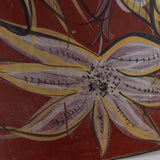 c. 1940 Large Tonala Birds of Paradise and Floral Pottery Floor Vase