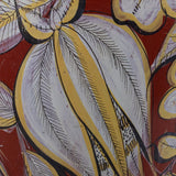 c. 1940 Large Tonala Birds of Paradise and Floral Pottery Floor Vase