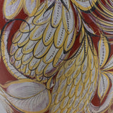 c. 1940 Large Tonala Birds of Paradise and Floral Pottery Floor Vase