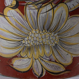 c. 1940 Large Tonala Birds of Paradise and Floral Pottery Floor Vase