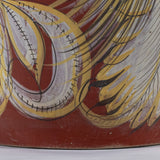 c. 1940 Large Tonala Birds of Paradise and Floral Pottery Floor Vase