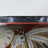 c. 1940 Large Tonala Birds of Paradise and Floral Pottery Floor Vase