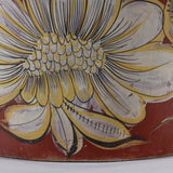 c. 1940 Large Tonala Birds of Paradise and Floral Pottery Floor Vase