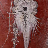 c.1930's Large Tonala Resplendant Quetzal Pottery Floor Vase - 34.75"H