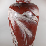 c.1930's Large Tonala Resplendant Quetzal Pottery Floor Vase - 34.75"H