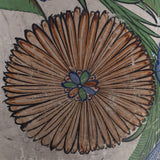 c.1940 Large Tonala Birds of Paradise and Floral Pottery Vase
