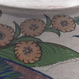 c.1940 Large Tonala Birds of Paradise and Floral Pottery Vase