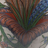 c.1940 Large Tonala Birds of Paradise and Floral Pottery Vase
