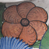 c.1940 Large Tonala Birds of Paradise and Floral Pottery Vase