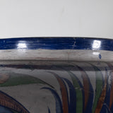 c.1940 Large Tonala Birds of Paradise and Floral Pottery Vase