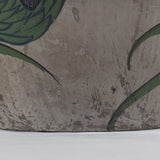 c.1940 Large Tonala Birds of Paradise and Floral Pottery Vase